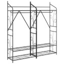 vidaXL Åpen Garderobe Ensfarget 2 pcs 78 x 36 x 158 cm