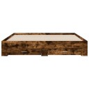  Sengeramme med skuffer røkt eik 180x200 cm konstruert tre 8721102620201