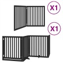Vidaxl Hundeport Sammenleggbar 6 Paneler Svart 480 cm Poppeltre
