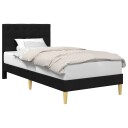  Sengestamme med hodegjerde Svart 80 x 200 cm Stoff