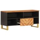 vidaXL TV-benk brun og svart 100x33,5x46 cm heltre mango 8720845422172