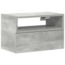  Veggmontert nattbord betonggrå 45x26x28,5 cm 8721158574817