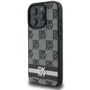 DKNY Rutete og Stripe Mobildeksel til iPhone 16 Pro Max - Svart