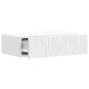 vidaXL Vegghengt Sidebord Hvit 59 x 34,5 x 17 cm Konstruert tre