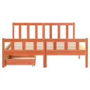  Sengeramme uten madrass voksbrun 160x200 cm heltre furu 8721102939815