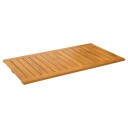 vidaXL Badematte Ensfarget Brun 100 x 55 cm Solid akasietre