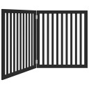 Vidaxl Hundeport Sammenleggbar 2 Paneler Svart 160 cm Poppeltre