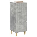 vidaXL Skuffeskap Betonggrå 33 x 34,5 x 90 cm Konstruert tre