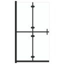vidaXL Sammenleggbar dusjvegg med gjennomsiktig ESG-glass 80x190 cm