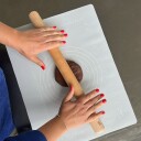 BAKE-IT kjevle og bakematte, light grey
