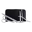 Plisson Manicure Set, Black Leather5 parts