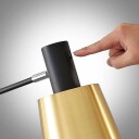 Lindby Vlada gulvlampe for lesing, messing, svart