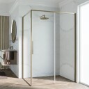 Novellini Riga F2P Fastvegg for 2PF Krom / 97cm Høyre Hengslet