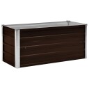 vidaXL Høybed brun 100x40x45 cm galvanisert stål