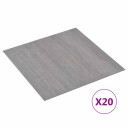  Selvheftende Gulvplanker 30,5 x 30,5 cm 20 pcs PVC Grå og tre