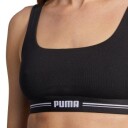 Puma BH Women Scoop Neck Top Svart okologisk bomull Small Dame