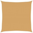 vidaXL Solseil 160 g/m² firkantet sand 5x5 m HDPE