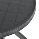 vidaXL Bistrobord antrasitt Ø70 cm plast