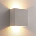 Lindby Anneke - firkantet LED-vegglampe i gips