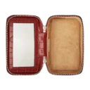 Lauren Ralph Lauren Croc Embossed Small Hallee Crossbody Bag   FESTIVE RED   One Size