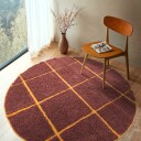 Runde tepper   Bellevue Natural Cotton Shaggy rød/oransje Størrelse: Ø 240 cm