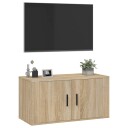  Vegghengt TV benk sonoma eik 80x34,5x40 cm
