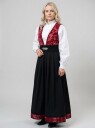 Sølje Nye Tora festdrakt til dame i rød (44 (XX Large))