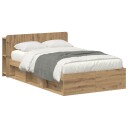  Sengeramme med oppbevaring Artisan eik 120 x 200 cm