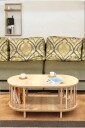 Sofabord Hanah Home Peka Round 90 x 43 x 45 cm Sapphire Oak   Sapphire Oak