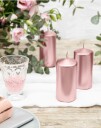 Metallisk Rose Gullfarget Kubbelys 12x6 cm