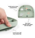 Done by Deer Stick&Stay Compartment Plate Playground Green   Green   20X 16X H 3CM