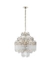Adele Four Tier Waterfall Chandelier Polished Nickel
