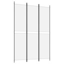vidaXL Romdeler 3 paneler hvit 150x220 cm stoff