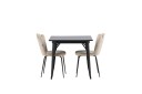 Venture Home Tempe Matgruppe 80 cm Rektangulær med 2 Limhamn stoler Beige