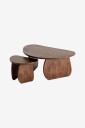 Ellos Home   Salongbord Mushroom sett med 2 stk   Brun