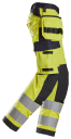 Snickers Workwear 6797 ProtecWork Arbeidsbukse varsel, gul/marineblå, med stretch 19, Klær