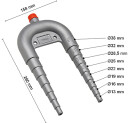 Svanehals 13 38 mm m/ventil plast