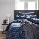 Borås Cotton Charlie sengesett 200x220/2*50x70 Blå