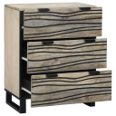  Serviesskap med skuff Hvit 60 x 33.5 x 75 cm heltre mango