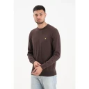 Lyle & Scott Cotton Merino Crew Neck Jumper - Brown - S
