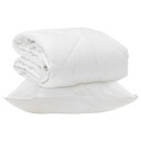 vidaXL Helårs Duvet med pute 2 stk. Hvit Mikrofiber