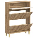 vidaXL Sko Skap DELFT 78 x 24 x 103 cm Konstruert tre Artisan eik