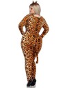 Leopardkostyme med Ører og Halsbånd til Dame XL/XXL