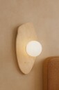 Thyrosel vegglampe 10 cm - Beige og Hvit