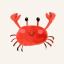 Crabs Up Plakat Plakat / 40x40cm