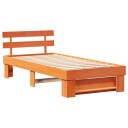  Sengestamme med hodegjerde Voksbrun 80 x 200 cm Heltre furu