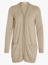 Vila Ril Open Long Sleeve Knit Cardigan Beige M