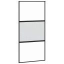 vidaXL Skyvedør med monteringssett 102,5x205 cm herdet glass&aluminium