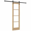 vidaXL Skyvedør med utstyrssett 61x198.5 cm Solid tre furutre