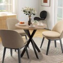 Rundt spisebord – 75 cm plass til 2–4 moderne brun